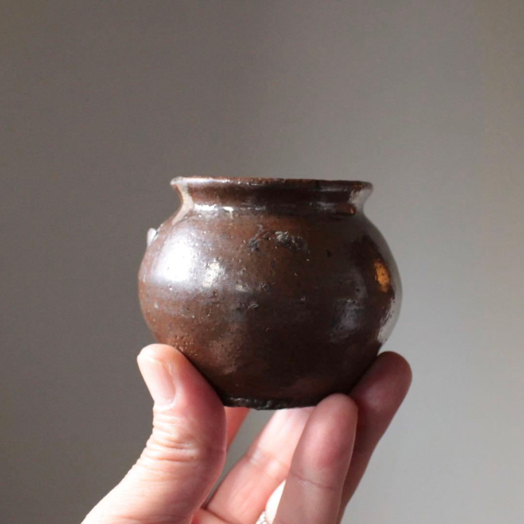 古丹波 栗皮釉 うるか壺 江戸後期 古美術 古道具 アンティーク