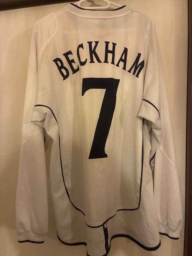 【入手困難】ベッカム イングランド代表 長袖 ユニフォーム 2002 背番号7