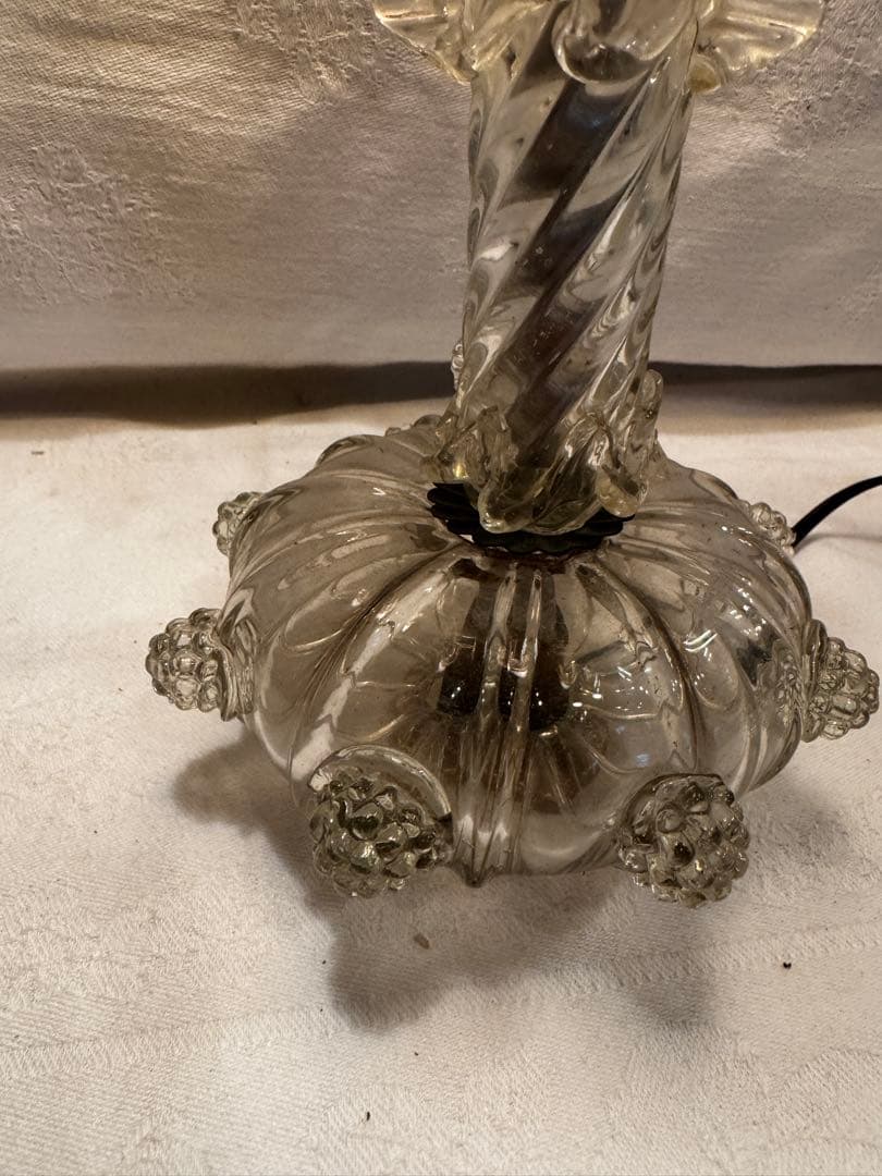 アンティーク　布シェードテーブルシャンデリア