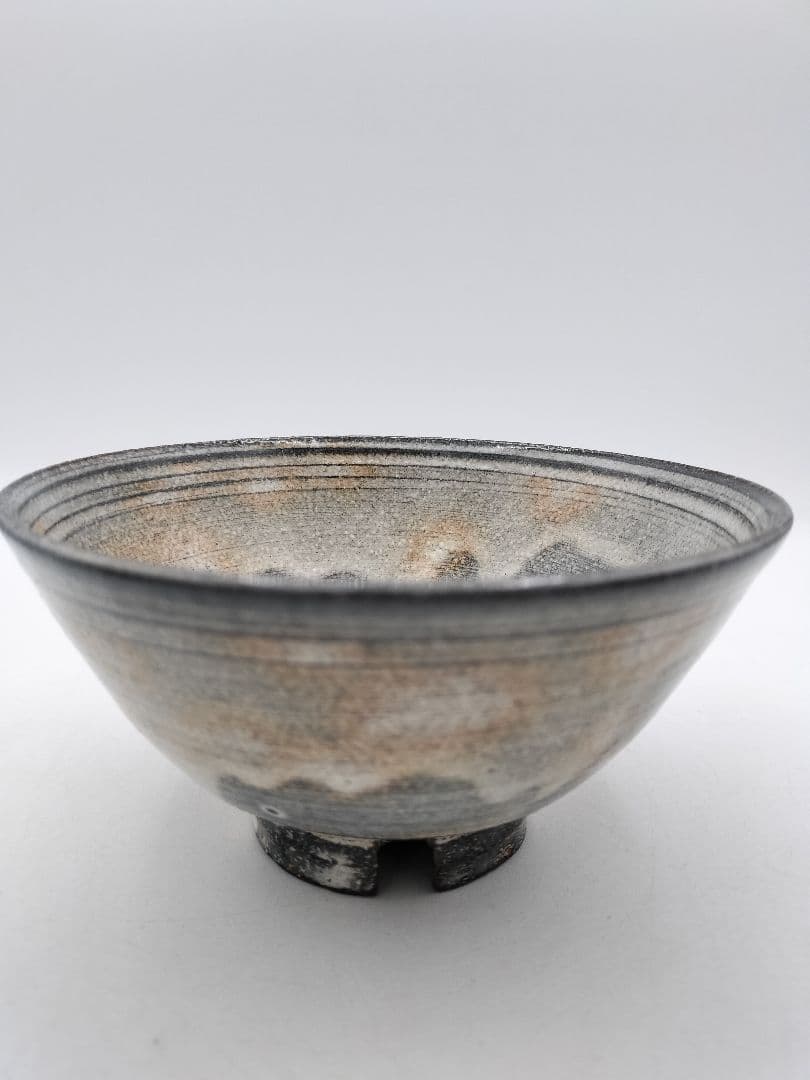 c698 数茶碗 9客 古萩 黄の瀬窯 木箱 茶道具 古物