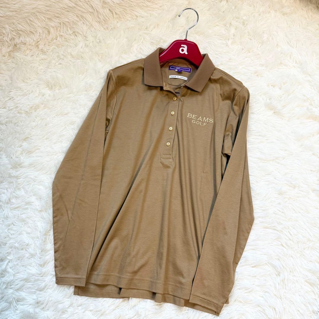 【未使用タグ付】ビームスゴルフ ネイビー ニット ワンピース インナーシャツ M