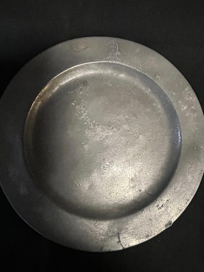 貴重！カトラリー 傷がいい枯渇の魅力 18世紀 英国アンティーク ピューター皿