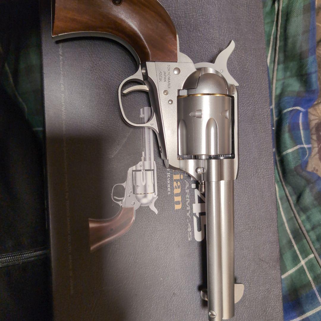 イ*ン様 SAA .45 エアコッキングガン シルバー