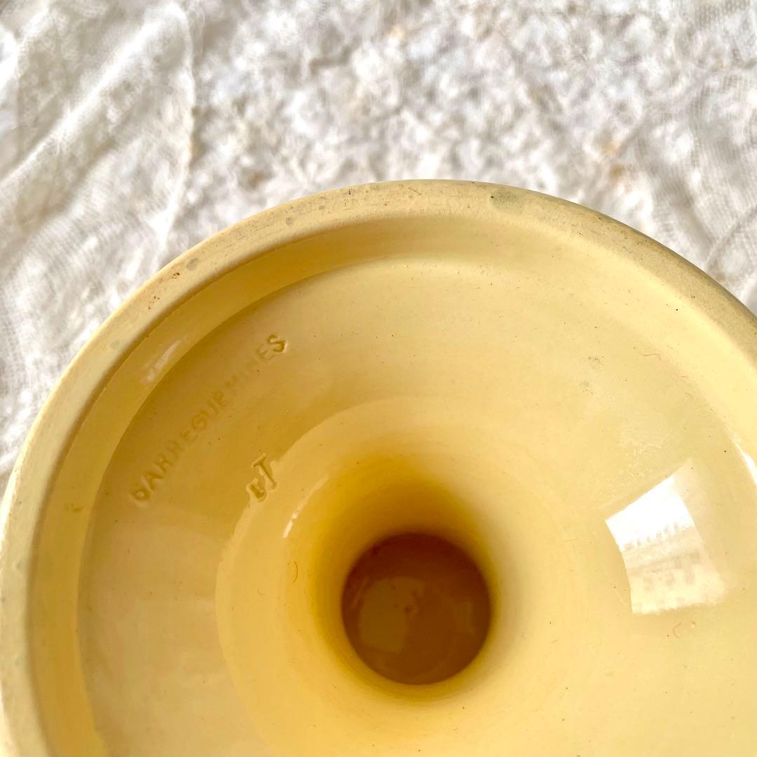 サルグミンヌ　コンポティエ　クリームイエロー　フランスアンティーク