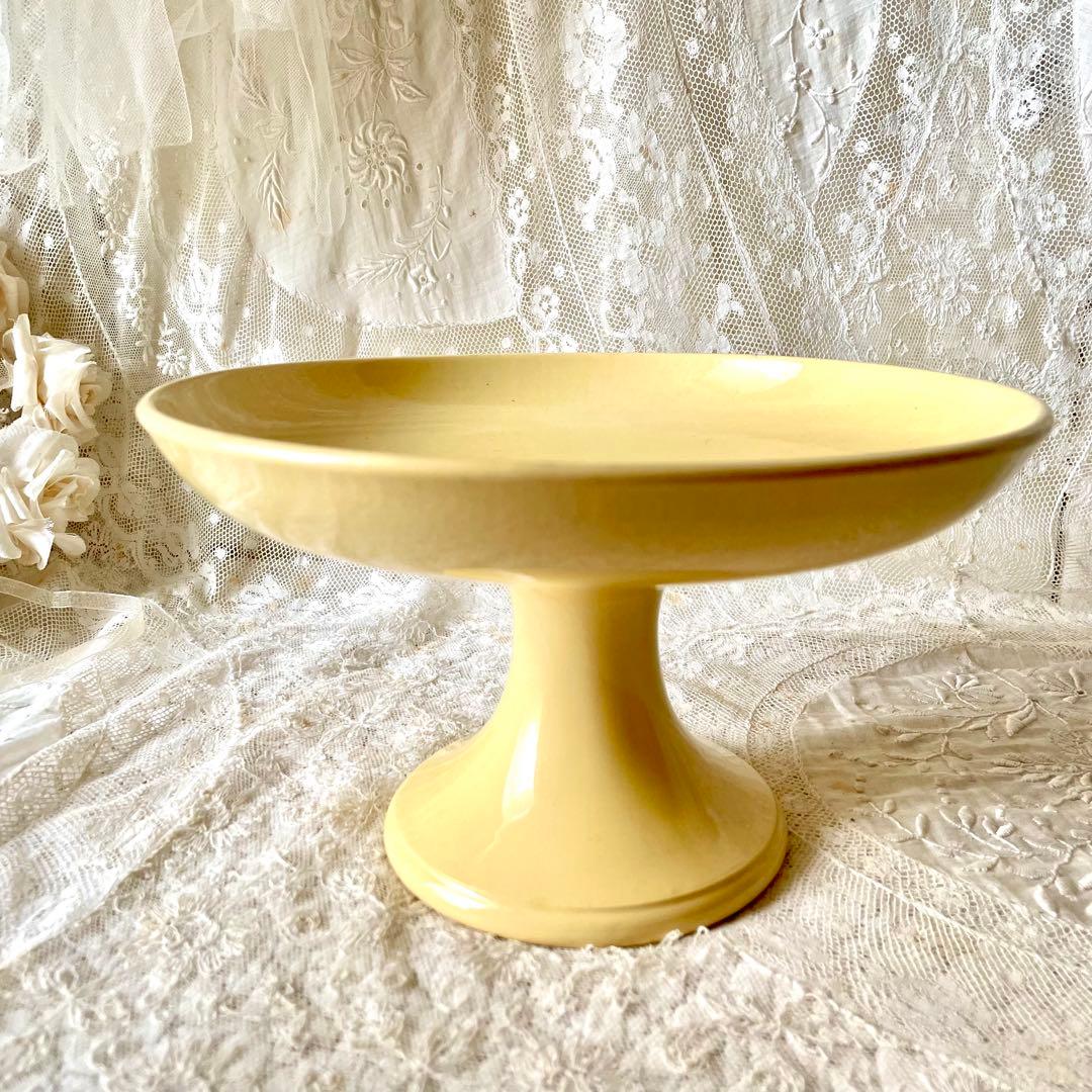 サルグミンヌ　コンポティエ　クリームイエロー　フランスアンティーク