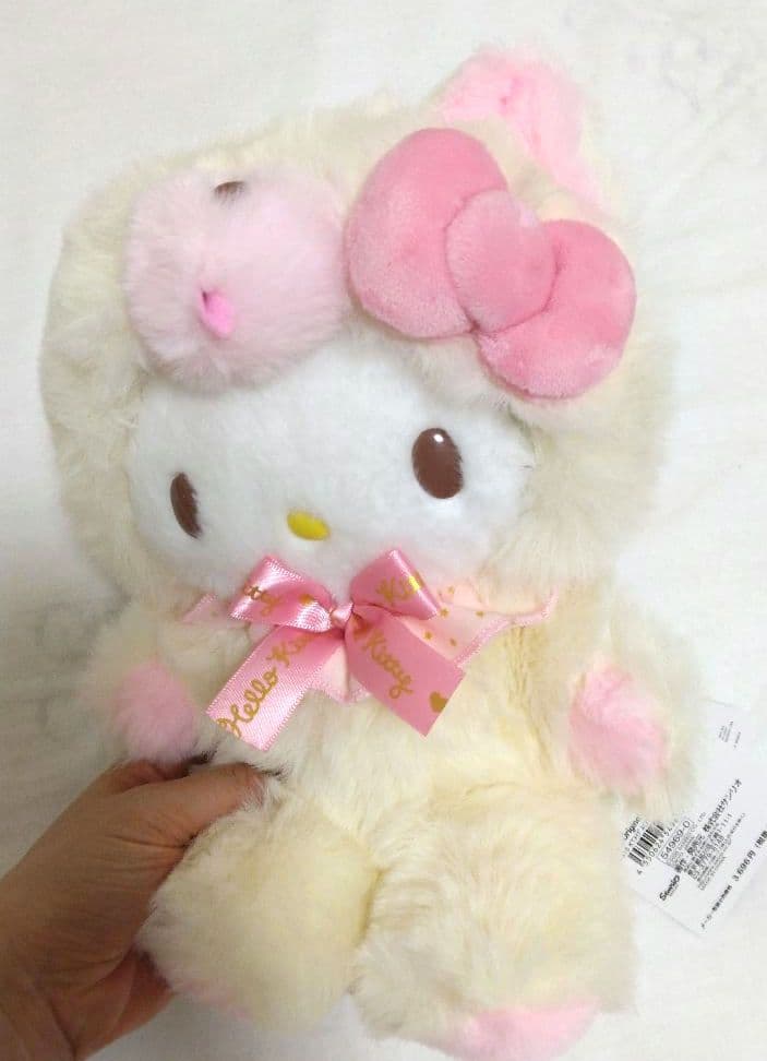 新品 サンリオ ハローキティ くまかぶり ぬいぐるみ 限定品 もさふわドール