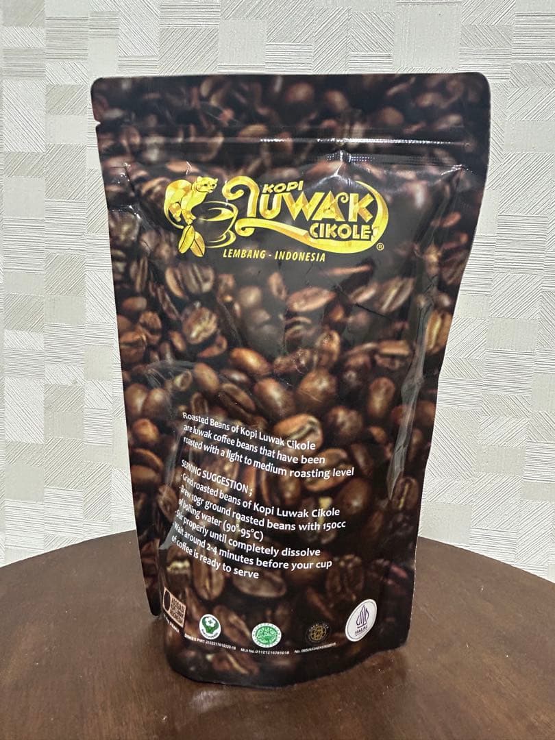 コーヒー Kopi Luwak Cikole Roasted Bean 250g