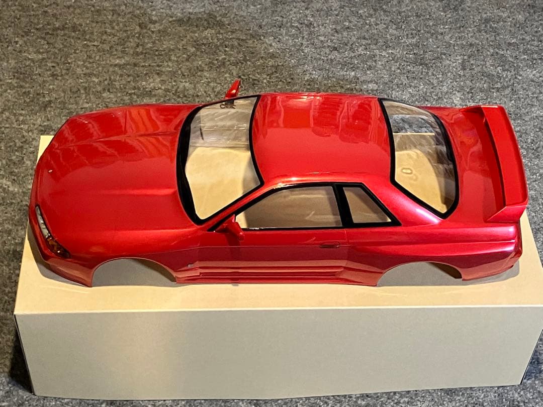 タミヤラジコン 日産スカイラインGT-R 塗装済 スペアボディ R32メタレッド