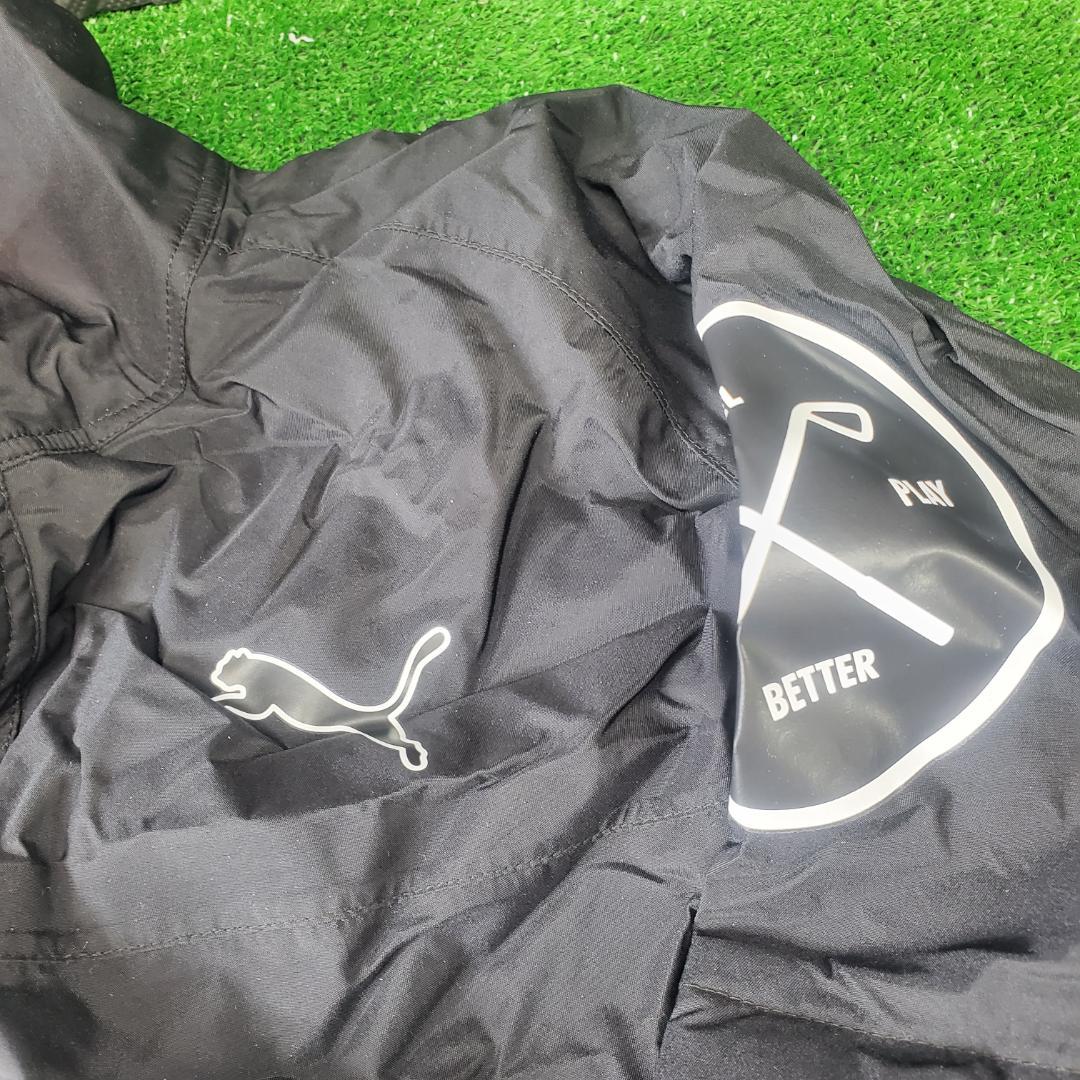 PUMA/プーマ ゴルフ メンズ レインウエア上下セット 雨カッパ 収納袋付き