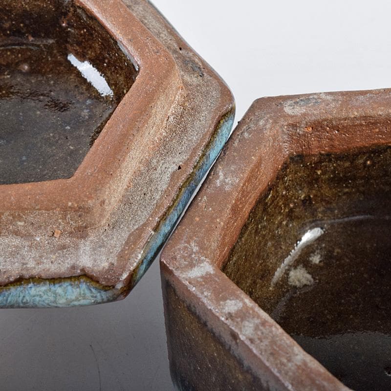 茶道具　河井貫次郎作　呉洲　八角盒子　香合　共箱　M　R8046