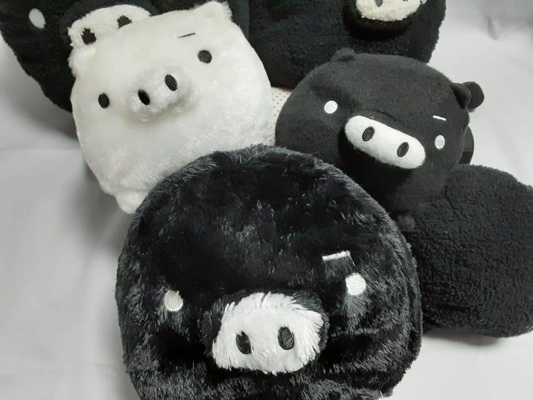 san-x モノクロブー ぬいぐるみセット もこもこ キラキラフリースXLBIG