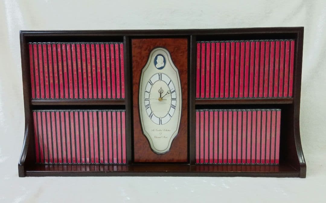 クラシックCD　77枚セット　時計付き木製収納棚　世界名曲大系　CDラック