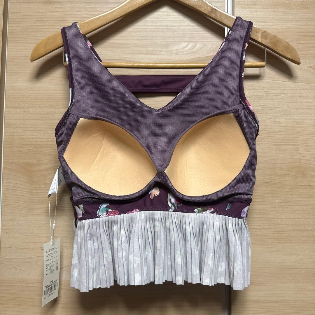 新品タグ付き　SUKALA ローズプリント　タンクトップ　ワイン　Ｌサイズ