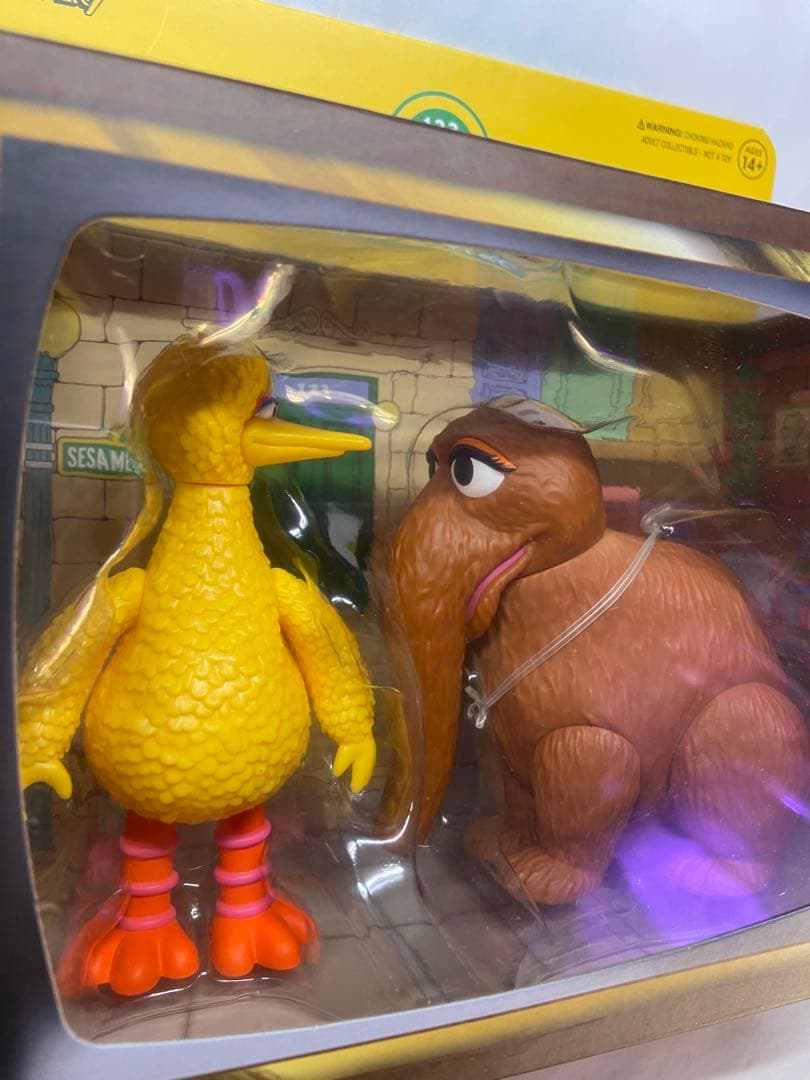 セサミストリート　ビッグバード&スナッフィー　Super7 フィギュア