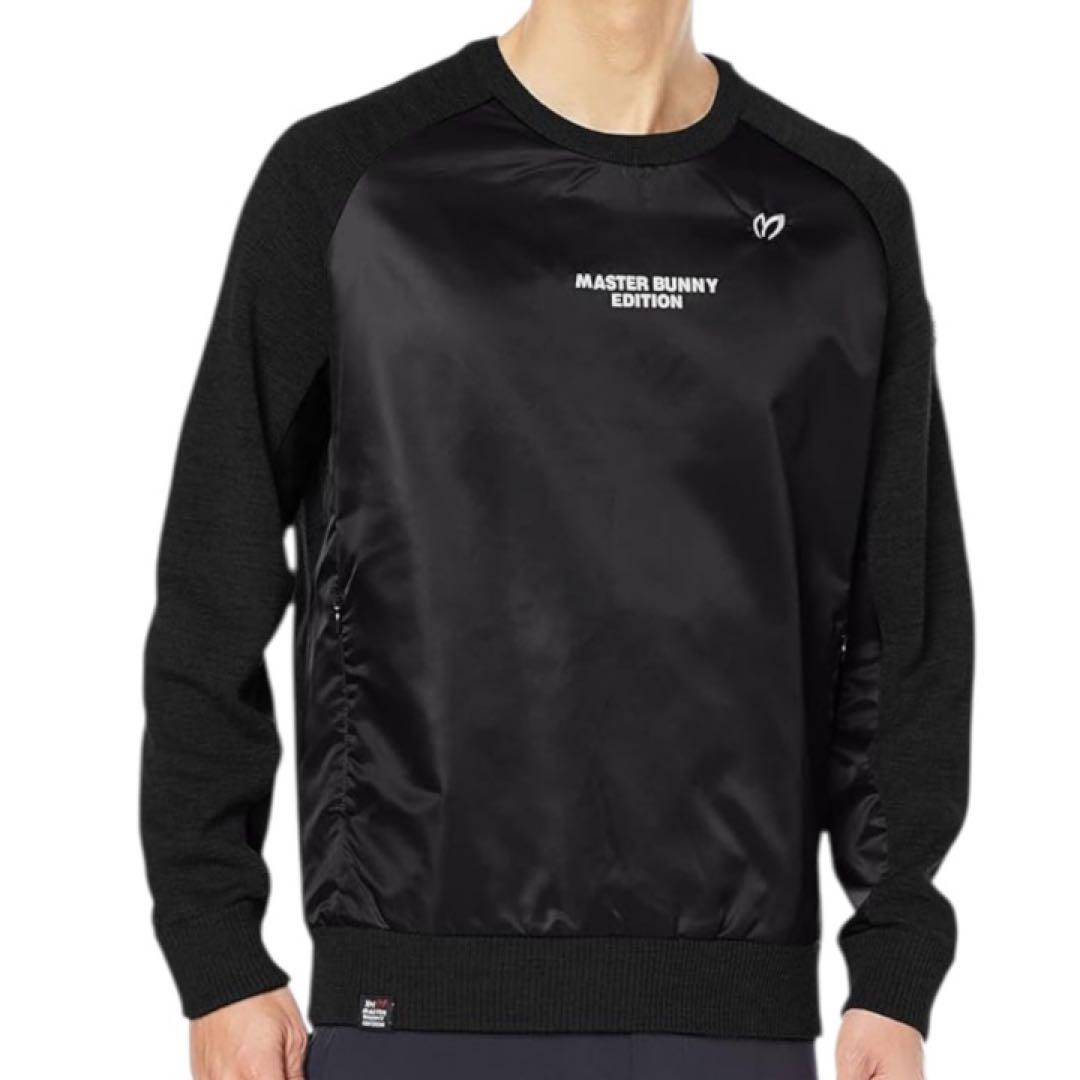 極美品★マスターバニーエディション クルーネック ナイロンニット 5(L) 黒