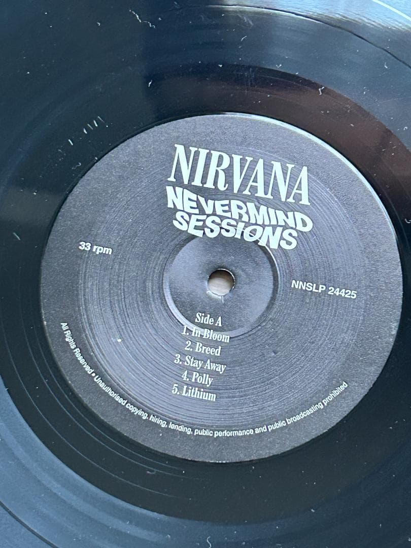 NIRVANA NEVERMIND SESSIONS レコード