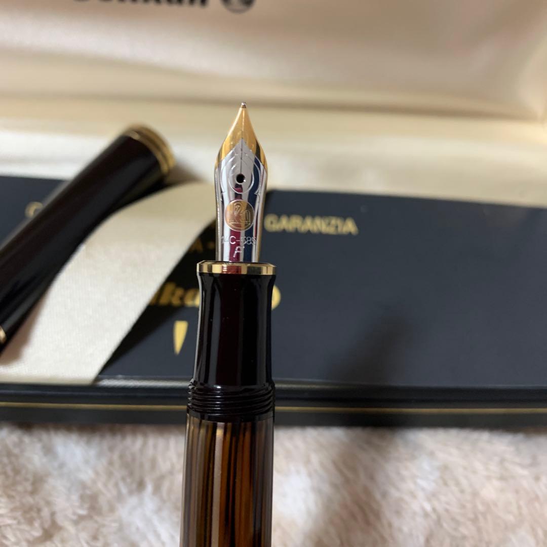 Pelikan 万年筆 黒 金メッキペン先