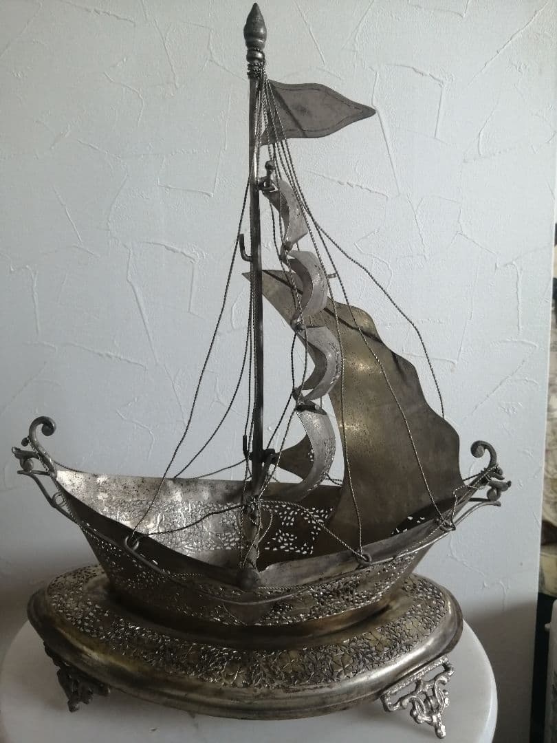 金属工芸 銀 シルバー silver 洋銀 帆船