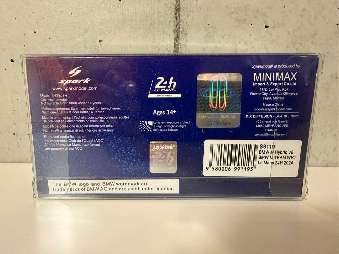 自動車 1/43 Spark  M hybrid V8 Le Mans 2024