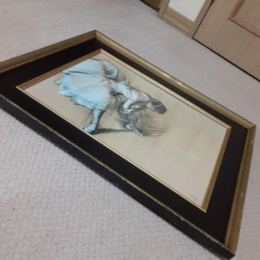 エドガー・ドガの靴下をなおす踊り子/布キャンバス高級複製名絵画/印象派デッサン