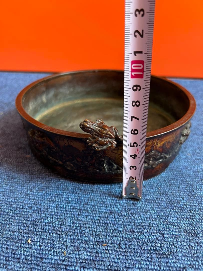 867  銅製　カエル　鉢　時代物