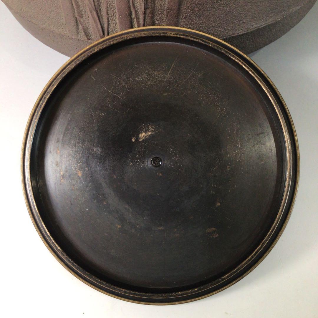 Ｒ９７２　茶釜　『釜師　金森紹栄造』『竹紋』『肩衝釜』　共箱　茶道具