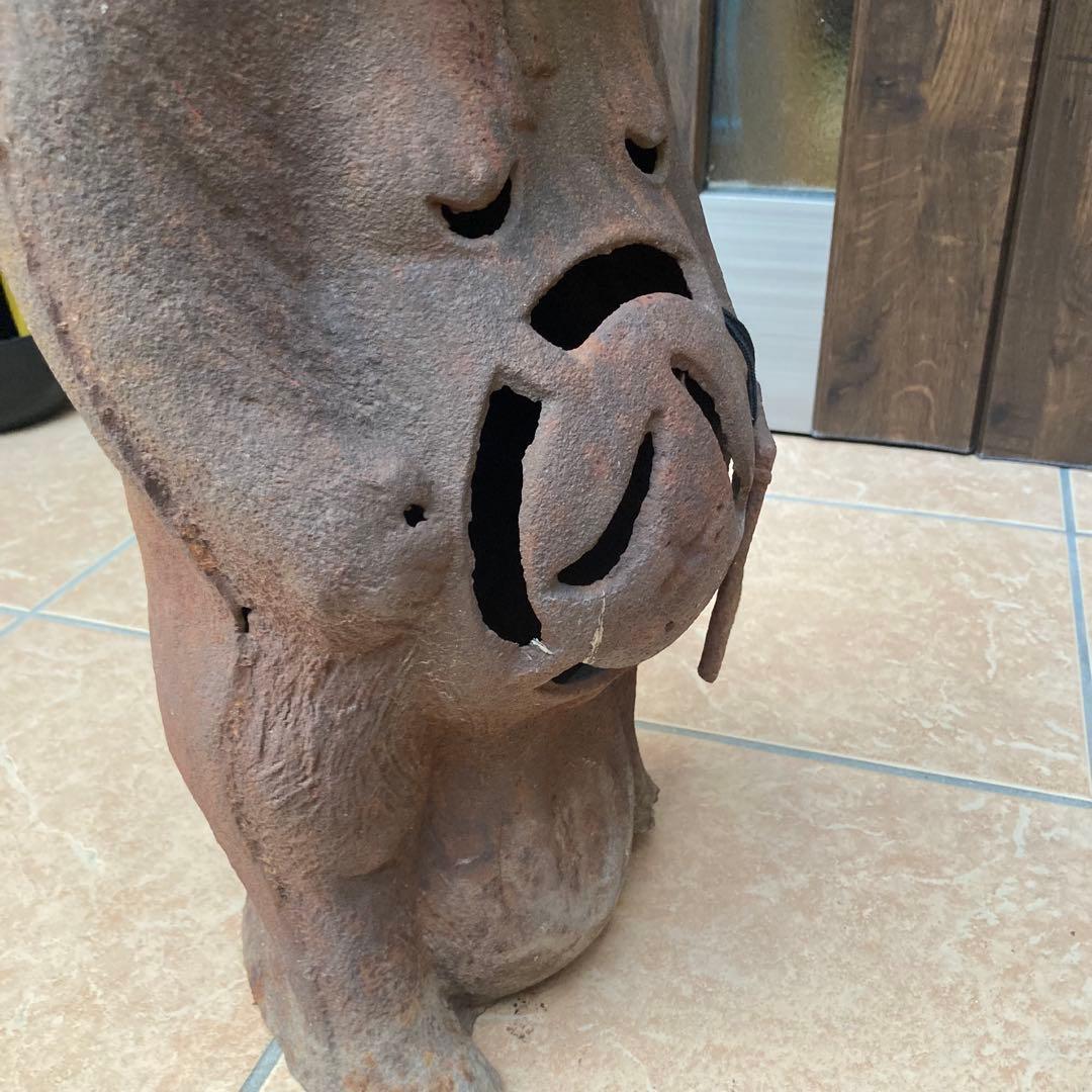 たぬき狸レトロ鉄製　柳森神社おたぬき様　福寿神の狸　STEINS;GATE信楽焼