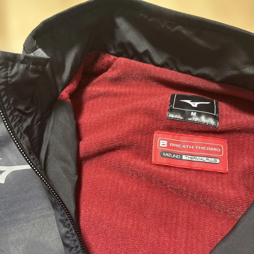 新品　ミズノ　メンズ　ブレスサーモ　軽量　あったか　ブラック　黒　スポーツ　M