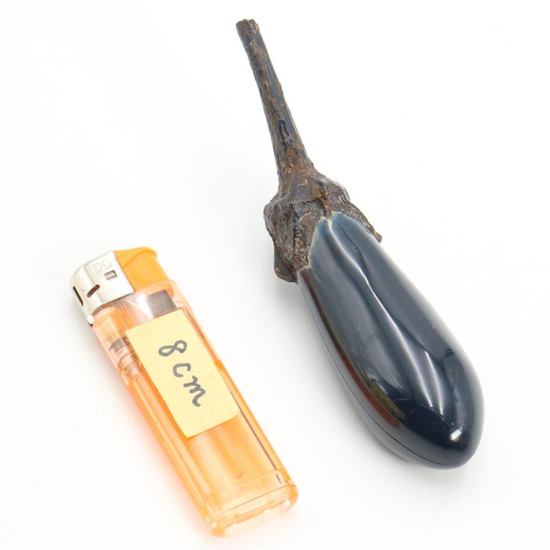 田中健智作 乾漆 茄子香合 茶道具 共箱　C898　N8