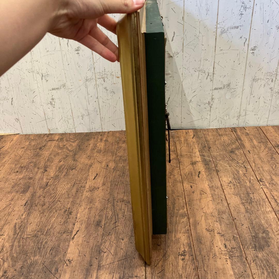 アンティーク 油絵 油彩画 風景画 街並み 町並み 絵画 額縁 額 額装