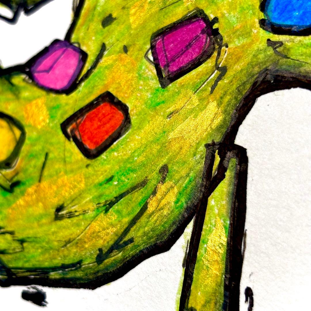 太*郎様 「 あの人が笑顔でいられるように 」｜絵画 原画 抽象画 動物画 ドロ