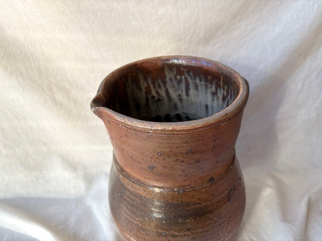 フランスアンティーク　ピシェ　フラワーベース　焼物