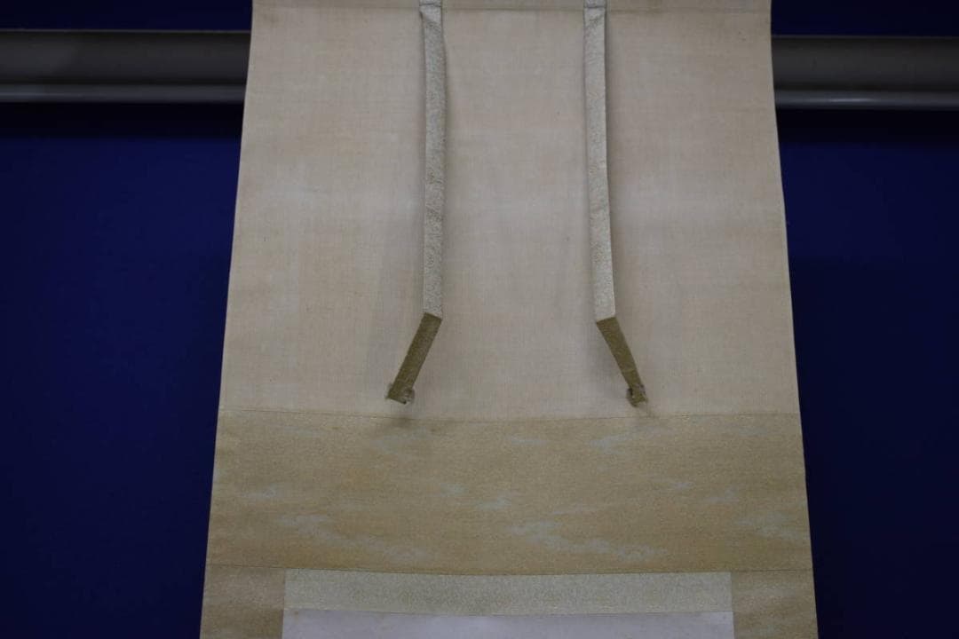 真作/山下巌/渓澗飛泉/山水図/絹表装/桐共箱二重箱付/布袋屋掛軸HH-967