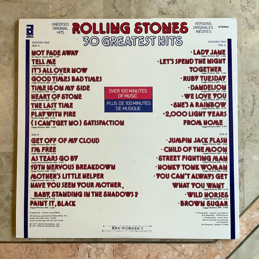 激レア!非売品! レコード新品! ローリングストーンズ 2枚組 ベスト30曲