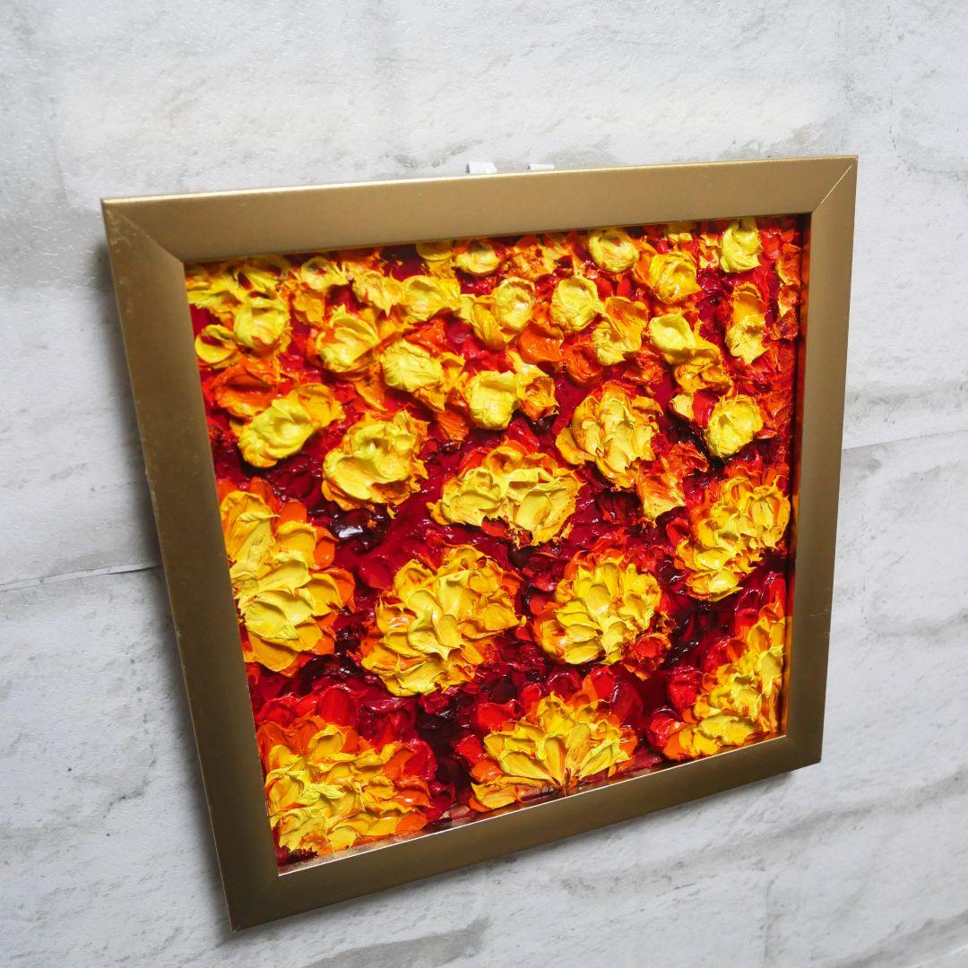 油絵 油彩 油彩画 絵画 絵 ミニ絵画 【マリーゴールド】