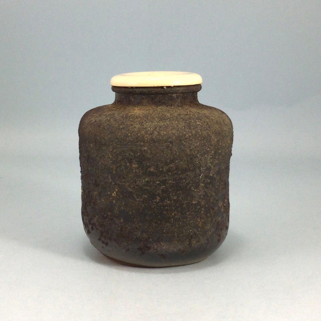 木村友敬（長十郎）　備前茶入　共箱　茶道具　濃茶入