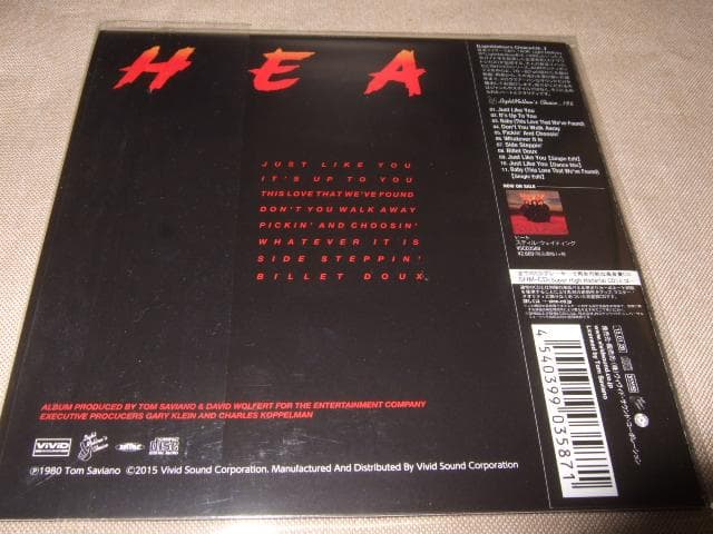 HEAT,新品未開封,紙ジャケ,SHM-CD,トム・サヴィアーノ