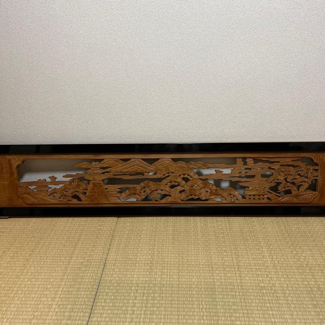 木製彫刻装飾品 2点セット　欄間　中古