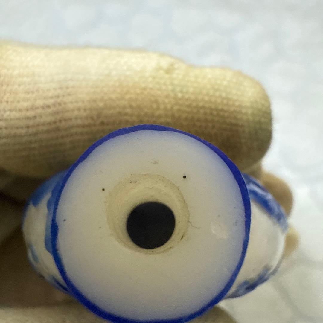 時代物　瑠璃硝子　鼻炎壺　龍　鳳