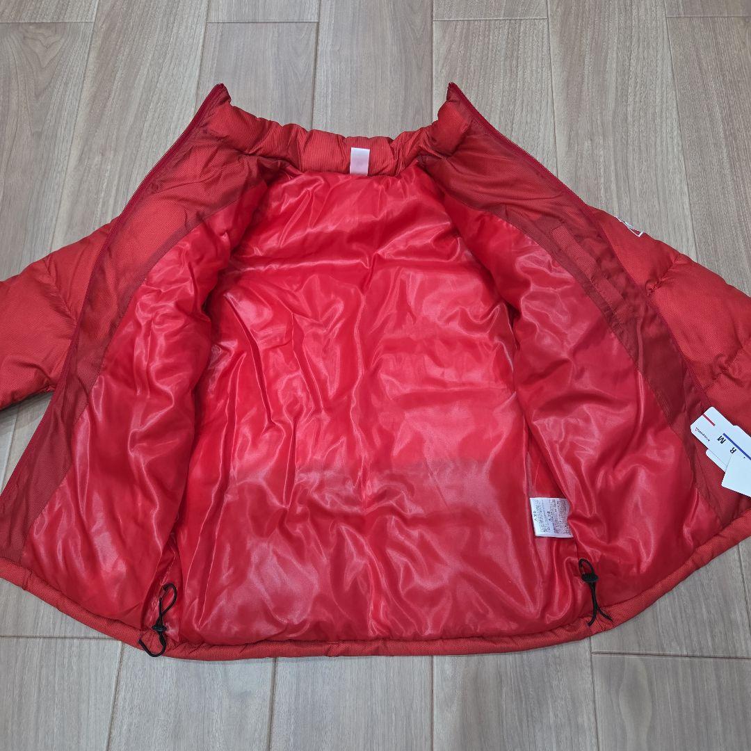 新品未使用 ルコックサイクリングウェア風赤白ダウンジャケットM サイズ
