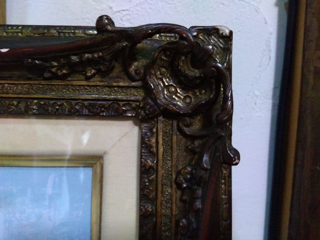 絵画　競馬　ハイセイコー　額装油彩画