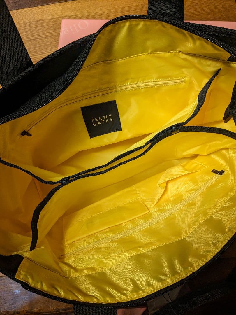 【新品、未使用】 パーリーゲイツ ボストンバッグ ギザギザボーダー柄