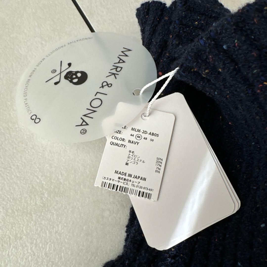 MARK & LONA マークアンドロナ　タートルネックネイビー セーター 46
