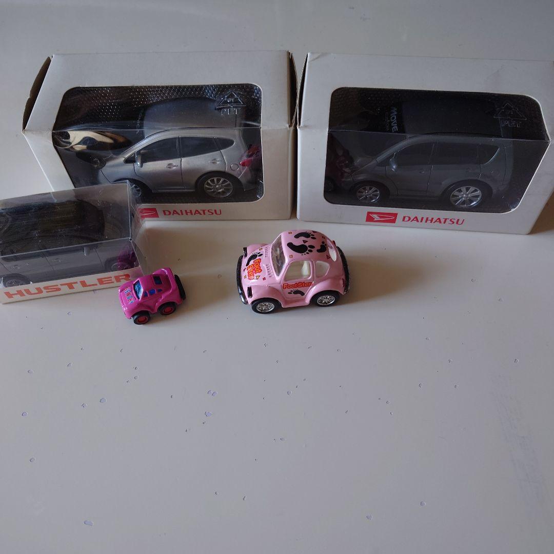 ミニクーパー・ムーヴ。SONIKA・ハスラー・チョロQピンク大・小セット