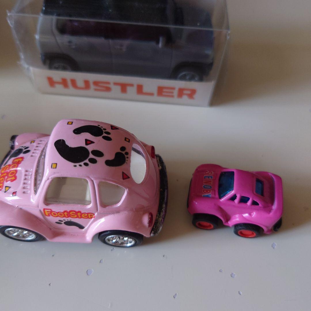 ミニクーパー・ムーヴ。SONIKA・ハスラー・チョロQピンク大・小セット