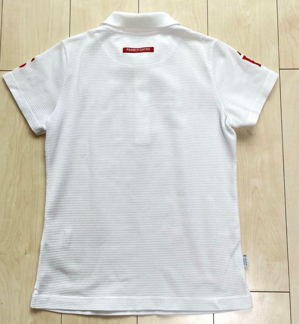 美品 PEARLY GATES パーリーゲイツ ラウンドカラー ロゴ ポロシャツ
