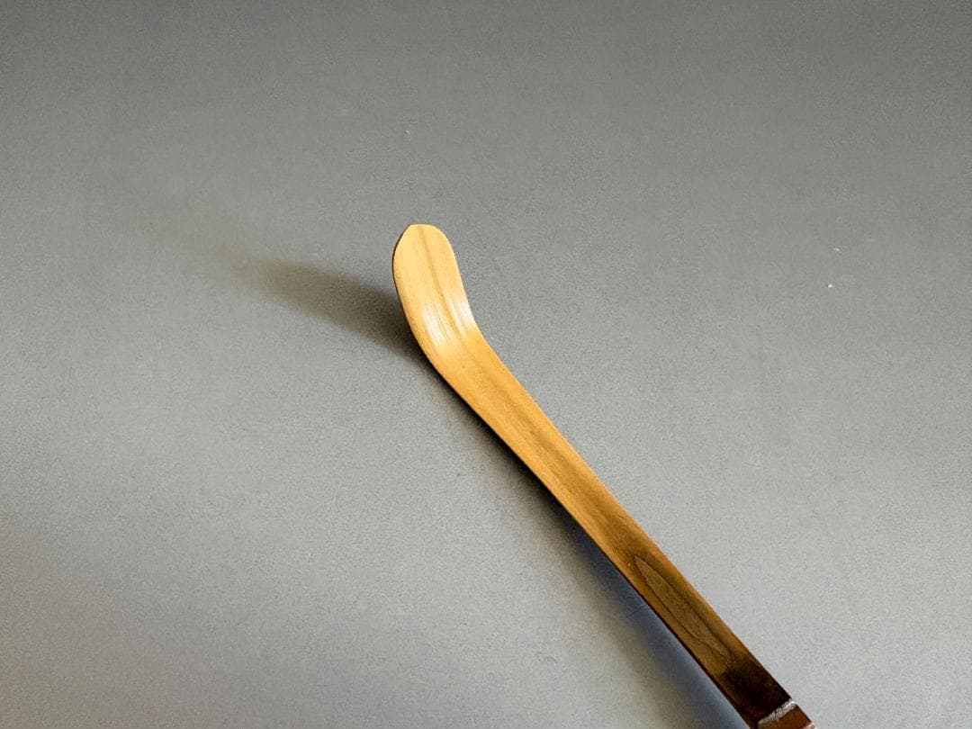 堀内宗完　兼中斎　シミ竹茶杓　銘「常盤」　茶道具