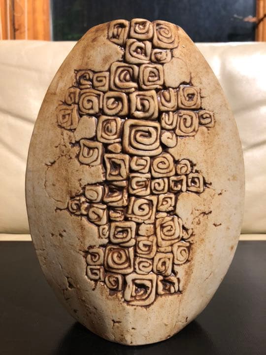 マレーシア作家　TENMOKU POTTERY 天目　フラワーベース　花器