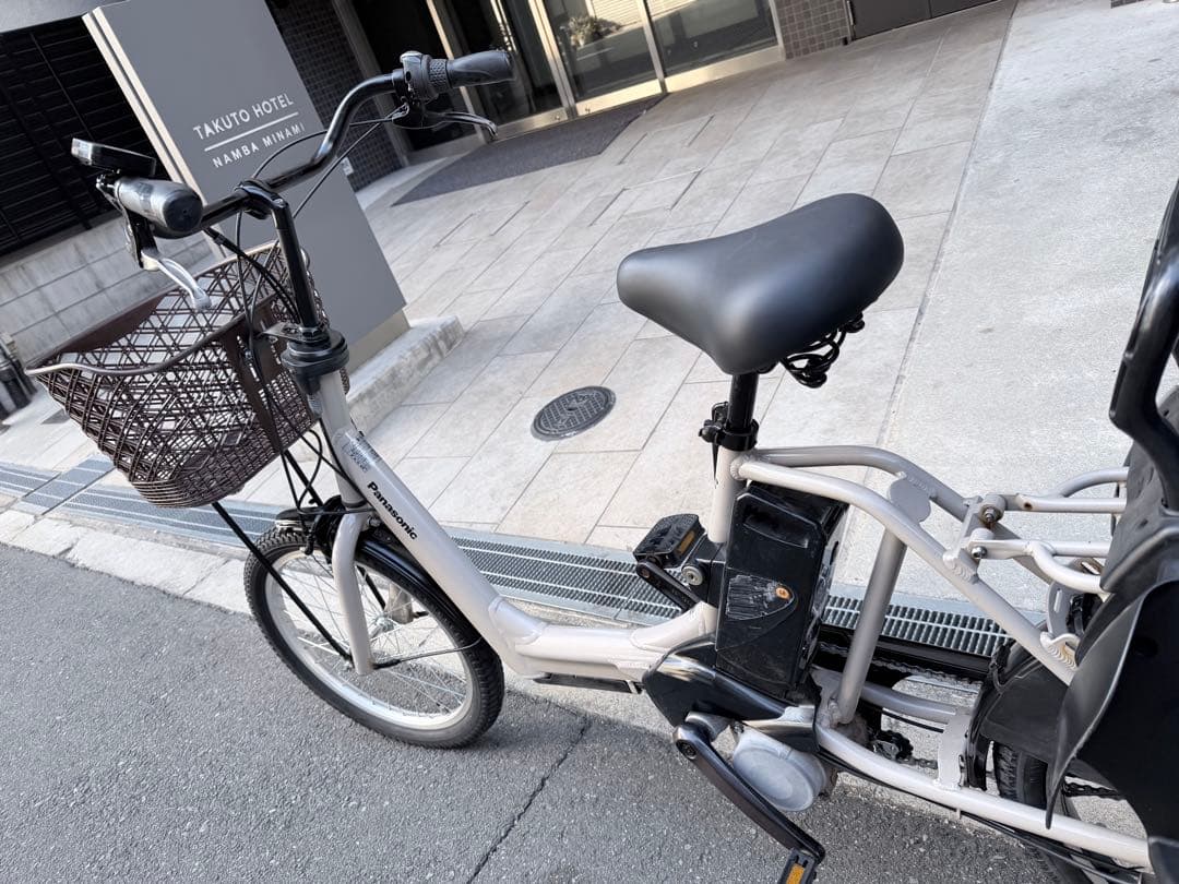 大阪府　子供乗せ　パナソニック　電動アシスト自転車　チャイルドシート付き