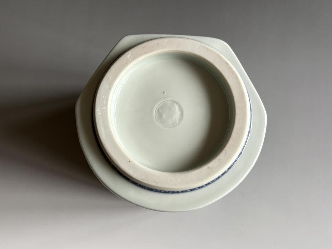 水指　林淡幽　祥瑞　扇面山水　水指　茶道具